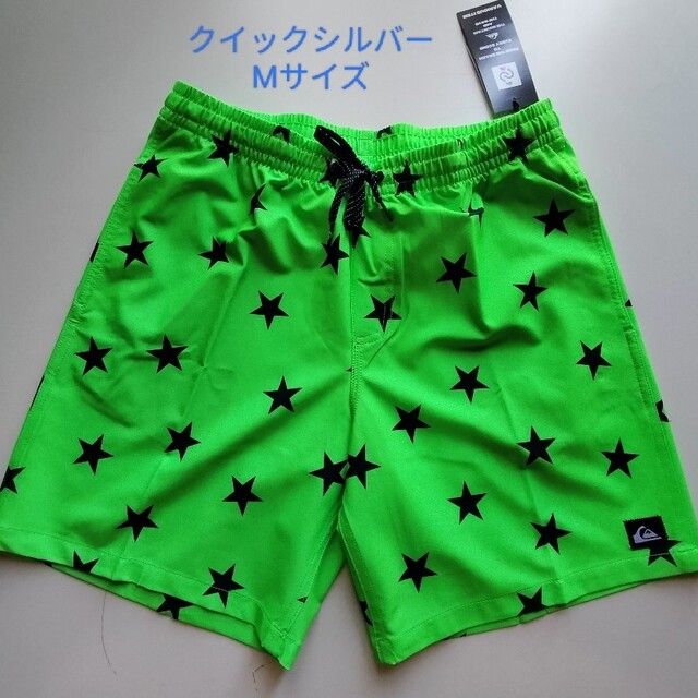 QUIKSILVER(クイックシルバー)のクイックシルバー★水陸両用★サーフショーツ★新品★緑星★Mサイズ メンズの水着/浴衣(水着)の商品写真