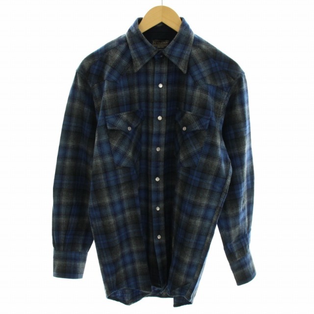 PENDLETON(ペンドルトン)のPENDLETON CANYON シャツ 長袖 オンブレチェック S 青 グレー メンズのトップス(シャツ)の商品写真