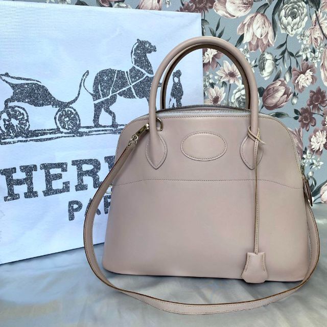 極美品☆HERMES エルメス ボリード31 ローズドラジェ ピンクレディース