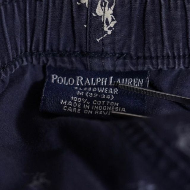 Ralph Lauren(ラルフローレン)のラルフローレン　パジャマパンツ　Mサイズ　ネイビー　総柄 メンズのパンツ(その他)の商品写真
