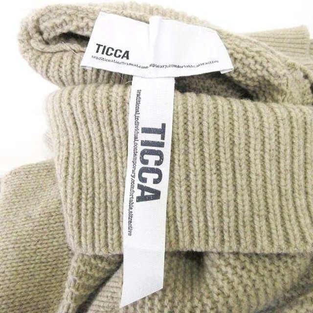 ティッカ TICCA オフタートル ニット ワンピース シルク混 F ベージュ