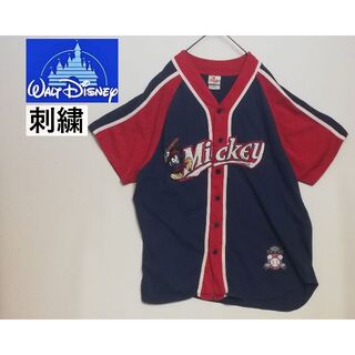ディズニー(Disney)の7 90年代 Disney Mickey L ベースボールシャツ(シャツ)