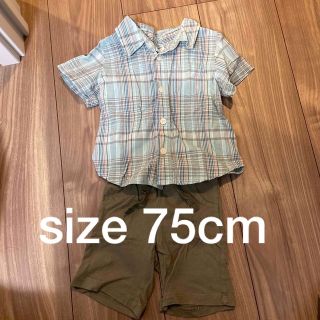 オールドネイビー(Old Navy)のOLD NAVY 半袖シャツ＆ショートパンツセット　6-12M(シャツ/カットソー)