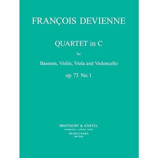 ドヴィエンヌ : 四重奏曲 ハ長調 作品73-1 (ファゴット、ヴァイオリン、ヴィオラ、チェロ) ムジカ・ララ出版