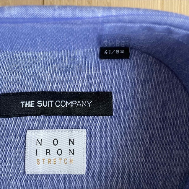 THE SUIT COMPANY(スーツカンパニー)のスーツカンパニー長袖ドレスシャツL（41-86）リネン混カッタウェイ新品 メンズのトップス(シャツ)の商品写真