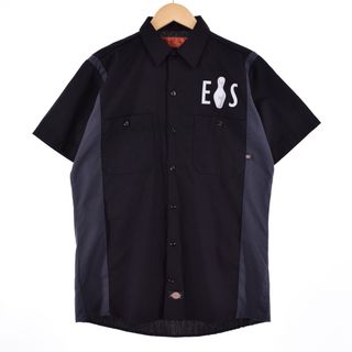 ディッキーズ(Dickies)の古着 ディッキーズ Dickies バックプリント 半袖 ワークシャツ メンズM /eaa331305(シャツ)