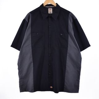 ディッキーズ(Dickies)の古着 ディッキーズ Dickies 半袖 ワークシャツ メンズXXL /eaa337901(シャツ)