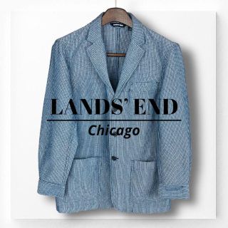 ランズエンド(LANDS’END)の【LANDS END】ランズエンド カジュアル ジャケット 春夏 きれいめ XL(テーラードジャケット)