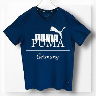 プーマ(PUMA)の【PUMA】プーマ Tシャツ カットソー プリント ビックロゴ M ネイビー(Tシャツ/カットソー(半袖/袖なし))