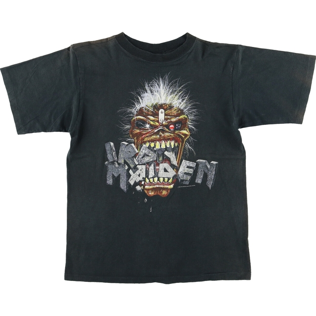 プリント生産国80年代 SPLASH IRON MAIDEN アイアンメイデン バンドTシャツ バンT 英国製 メンズS ヴィンテージ /evb001851