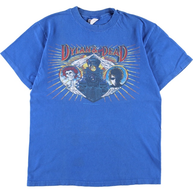 80年代 ヘインズ Hanes BOB DYLAN ボブディラン GRATEFUL DEAD グレイトフルデッド 両面プリント バンドTシャツ バンT USA製 メンズS ヴィンテージ /evb001897