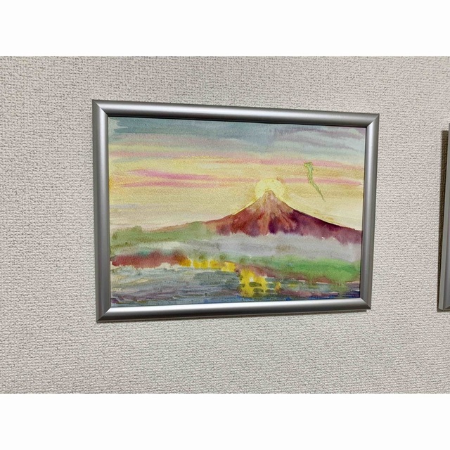 開運絵画 昇龍 赤富士 ダイヤモンド富士 金運アップ 富士山 商売繁盛
