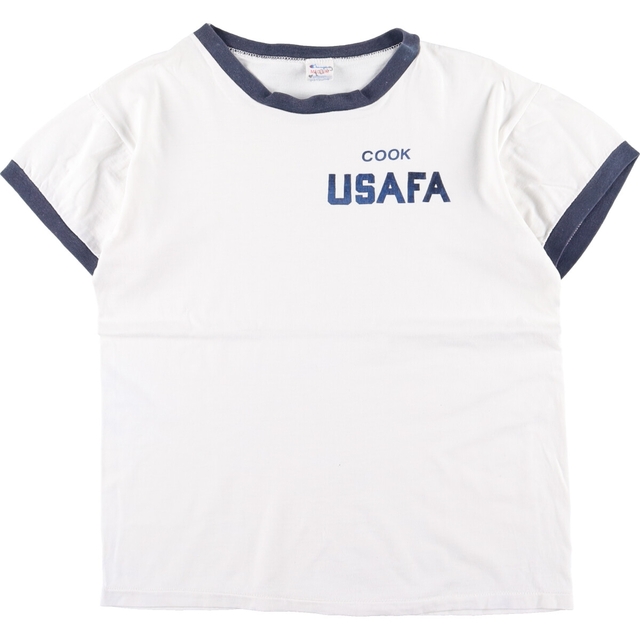 80年代 チャンピオン Champion トリコタグ USAFA 空軍士官学校 リンガーTシャツ USA製 メンズS ヴィンテージ /evb001920