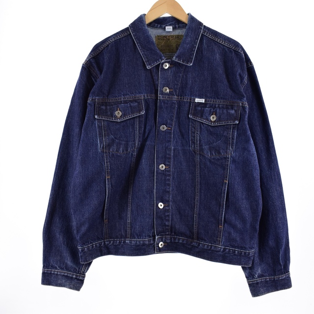 古着 ゲス Guess JEANS デニムジャケット Gジャン メンズXL /eaa334706 | フリマアプリ ラクマ 【☆破格のダメージ加工☆】GUESS Gジャン デニムジャケット XL 紺色