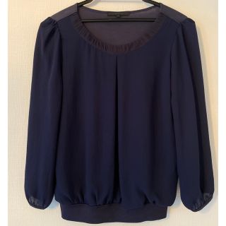 アナイ(ANAYI)のANAYI  ネイビー　トップス　38(シャツ/ブラウス(長袖/七分))