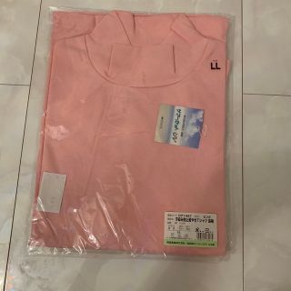 汗染み防止着やせTシャツ 長袖 ピンク LLサイズ　(カットソー(長袖/七分))