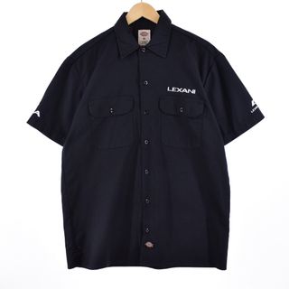 ディッキーズ(Dickies)の古着 ディッキーズ Dickies 袖刺繍 半袖 ワークシャツ メンズL /eaa336074(シャツ)