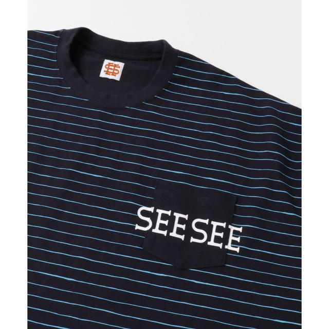 1LDK SELECT - L 紺 SEE SEE SUPER BIG FLAT LS BOADER TEEの通販 by