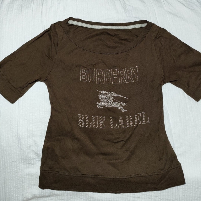 BURBERRY BLUE LABEL(バーバリーブルーレーベル)のバーバリー　ブルーレーベル　カットソー　ブラウン　茶 レディースのトップス(カットソー(半袖/袖なし))の商品写真