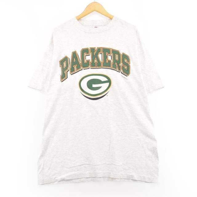 90年代 LOGO 7 NFL GREEN BAY PACKERS グリーンベイパッカーズ スポーツプリントTシャツ USA製 メンズXXL ヴィンテージ /eaa326566