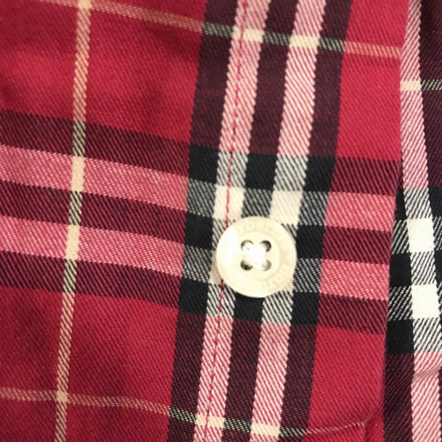 BURBERRY(バーバリー)の90's Burberrys ロゴ刺繍 ノバチェック ボタンダウンシャツ M～L メンズのトップス(シャツ)の商品写真