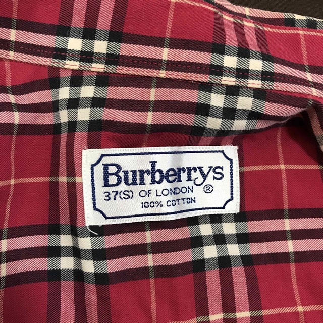 BURBERRY(バーバリー)の90's Burberrys ロゴ刺繍 ノバチェック ボタンダウンシャツ M～L メンズのトップス(シャツ)の商品写真