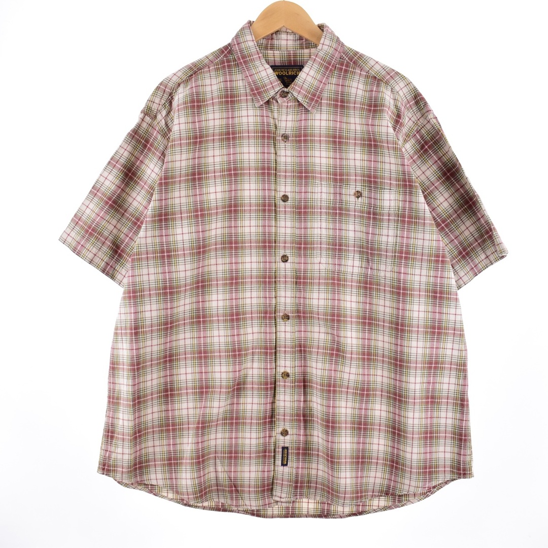 WOOLRICH(ウールリッチ)の古着 ウールリッチ WOOLRICH 半袖 チェックシャツ メンズXXL /eaa334409 メンズのトップス(シャツ)の商品写真