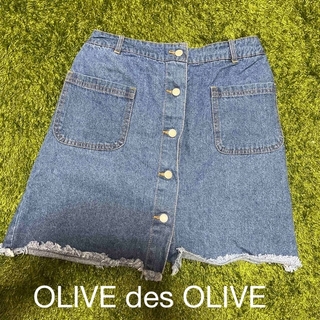 オリーブデオリーブ(OLIVEdesOLIVE)のOLIVE des OLIVE 台形デニムスカート(ミニスカート)