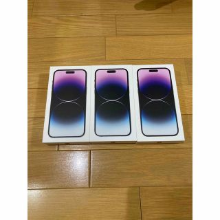 アップル(Apple)の3台　新品未開封 iPhone 14 pro max 256GBディープパープル(スマートフォン本体)