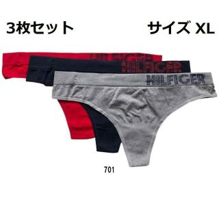 トミーヒルフィガー(TOMMY HILFIGER)のTOMMY HILFIGERレディース Tバック ショーツ 女性用 (XL)3枚(ショーツ)