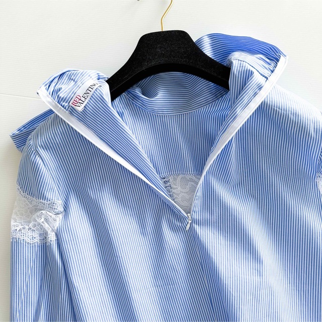 RED VALENTINO ボウタイリボンシャツブラウス-