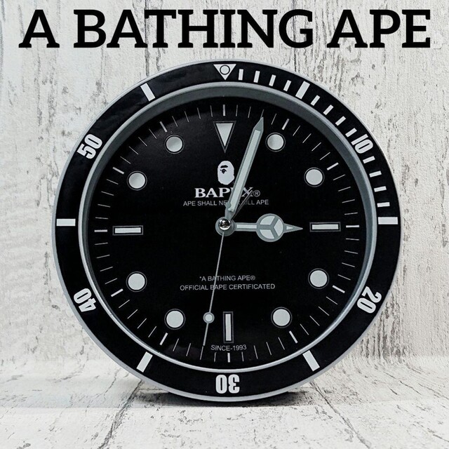 A BATHING APE(アベイシングエイプ)の新品☆A BATHING APE 置き時計 壁掛け時計 インテリア/住まい/日用品のインテリア小物(置時計)の商品写真