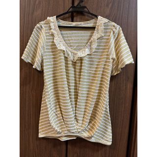 アクシーズファム(axes femme)のaxes femme アクシーズファム　M Tシャツ　美品　ボーダー(Tシャツ(半袖/袖なし))