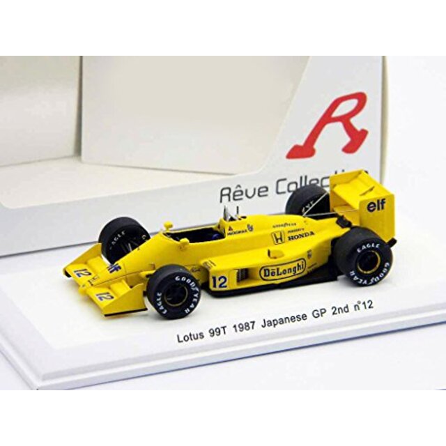 Reve 1/43 Lotus 99T 1987 Japanese GP 2nd No12 A.Senna 完成品 tf8su2k