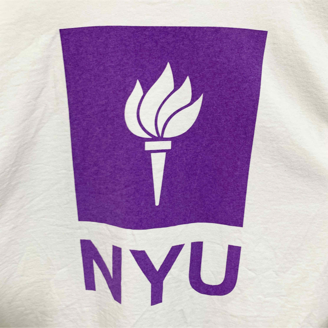 Champion(チャンピオン)の★美品★チャンピオン Tシャツ USA製 メンズL 白 NYU ニューヨーク大学 メンズのトップス(Tシャツ/カットソー(半袖/袖なし))の商品写真