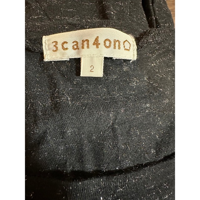 3can4on(サンカンシオン)の3can4on サンカンシオン　Tシャツ　ブラック　美品 レディースのトップス(Tシャツ(半袖/袖なし))の商品写真