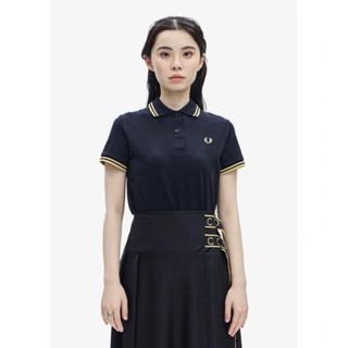 フレッドペリー(FRED PERRY)のFred Perry フレッドペリー ポロシャツ ブラック イエロー 黒 黄色(ポロシャツ)