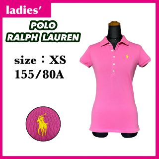 ポロラルフローレン(POLO RALPH LAUREN)のポロラルフローレン ポロシャツ レディース サイズXS ピンク ワンポイントロゴ(ポロシャツ)