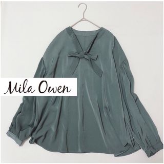 ミラオーウェン(Mila Owen)のMila Owen ミラオーウェン とろみ シャツ ボウタイブラウス(シャツ/ブラウス(長袖/七分))