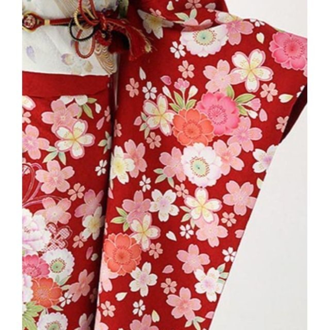 【新品おすすめ】振袖　フルセット　セット　正絹　赤に桜の振袖 成人式