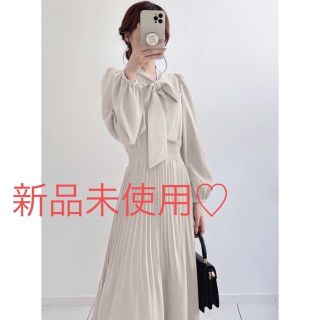 グレイル(GRL)の【大人気♡】ボウタイプリーツロングフレアワンピース[tw1026](ロングワンピース/マキシワンピース)