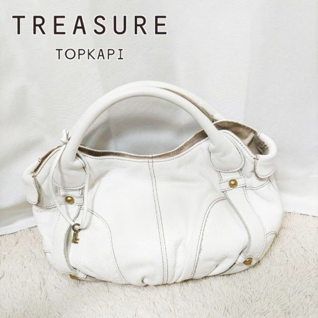TREASURE TOPKAPI(トレジャートプカピ)のTOPKAPI TREASURE トプカピ ショルダーバッグ レザー 白 レディースのバッグ(ハンドバッグ)の商品写真