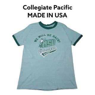 USA製 Collegiate Pacific ビッグプリント リンガーTシャツの通販 by