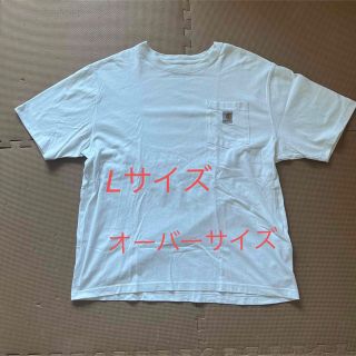 カーハート(carhartt)のcarhart tシャツ ポケt ポケット　白　BIG オーバーサイズ　大きめ(Tシャツ/カットソー(半袖/袖なし))