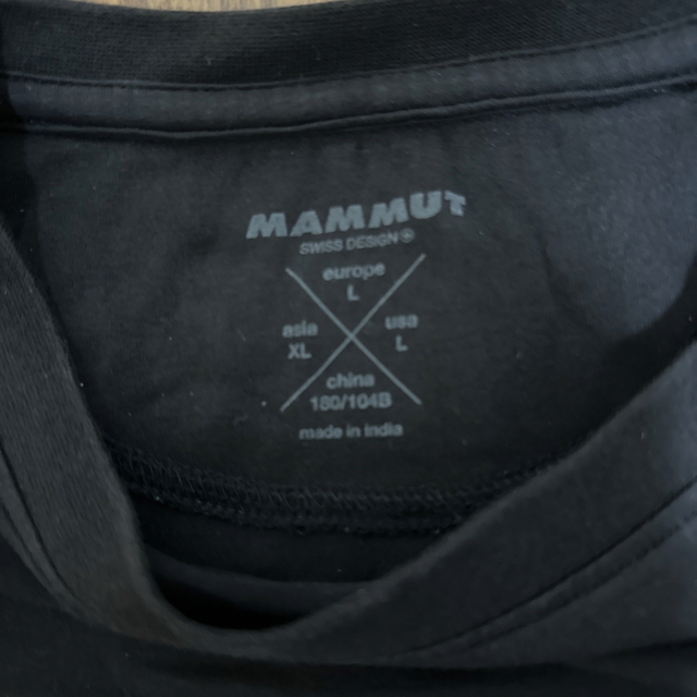 Mammut(マムート)のマムート　MAMMUT Tシャツ　黒　XLサイズ メンズのトップス(Tシャツ/カットソー(半袖/袖なし))の商品写真