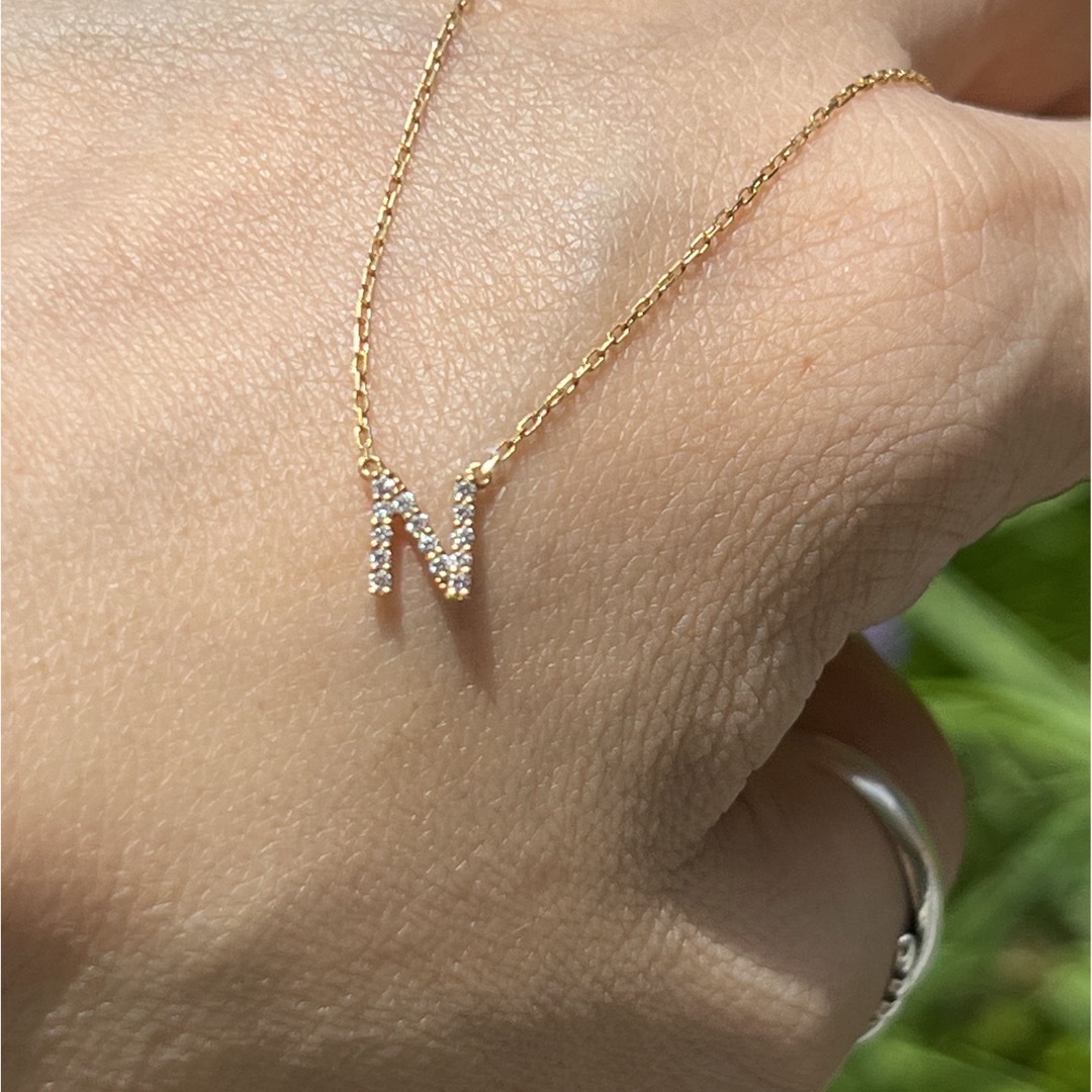 オレフィーチェレターネックレス(N)ダイヤモンドK18 レディースのアクセサリー(ネックレス)の商品写真