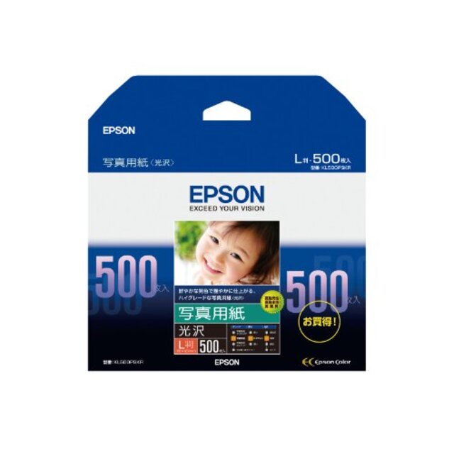 EPSON 写真用紙[光沢] L判 500枚 KL500PSKR i8my1cf