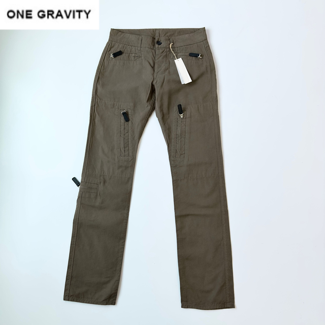 ONE GRAVITY(ワングラビティ)の未使用 04SS ワングラビティ パラシュートパンツ M オリーブ系 Y2K メンズのパンツ(ワークパンツ/カーゴパンツ)の商品写真