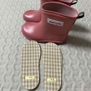 スタンプル(Stample)の美品 15.0 stample 長靴 スタンプル ピンク(長靴/レインシューズ)
