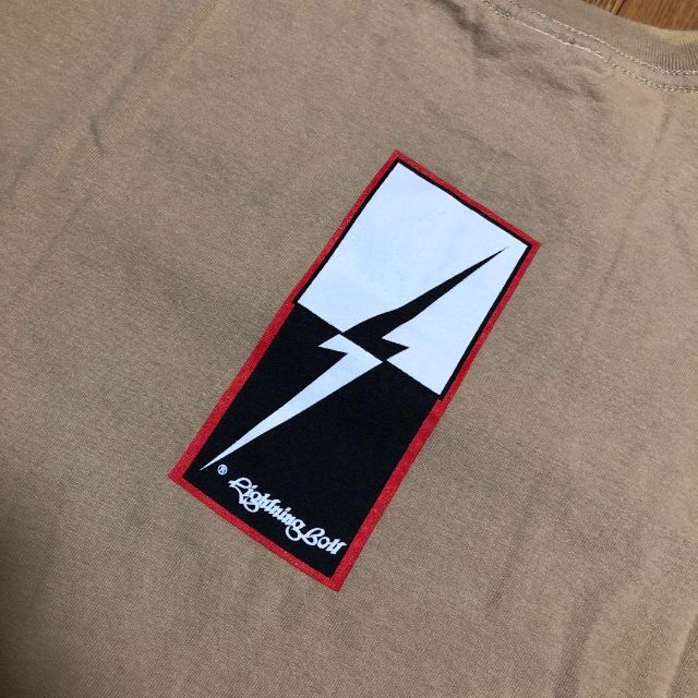 Lightning Bolt(ライトニングボルト)の90〜00s USA製 Lightning Bolt Tシャツ ベージュ サーフ メンズのトップス(Tシャツ/カットソー(半袖/袖なし))の商品写真